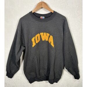 Vintage Taylor Athletics Iowa‎ Hawkeyes Gray Crewneck Sweatshirt XL Football
